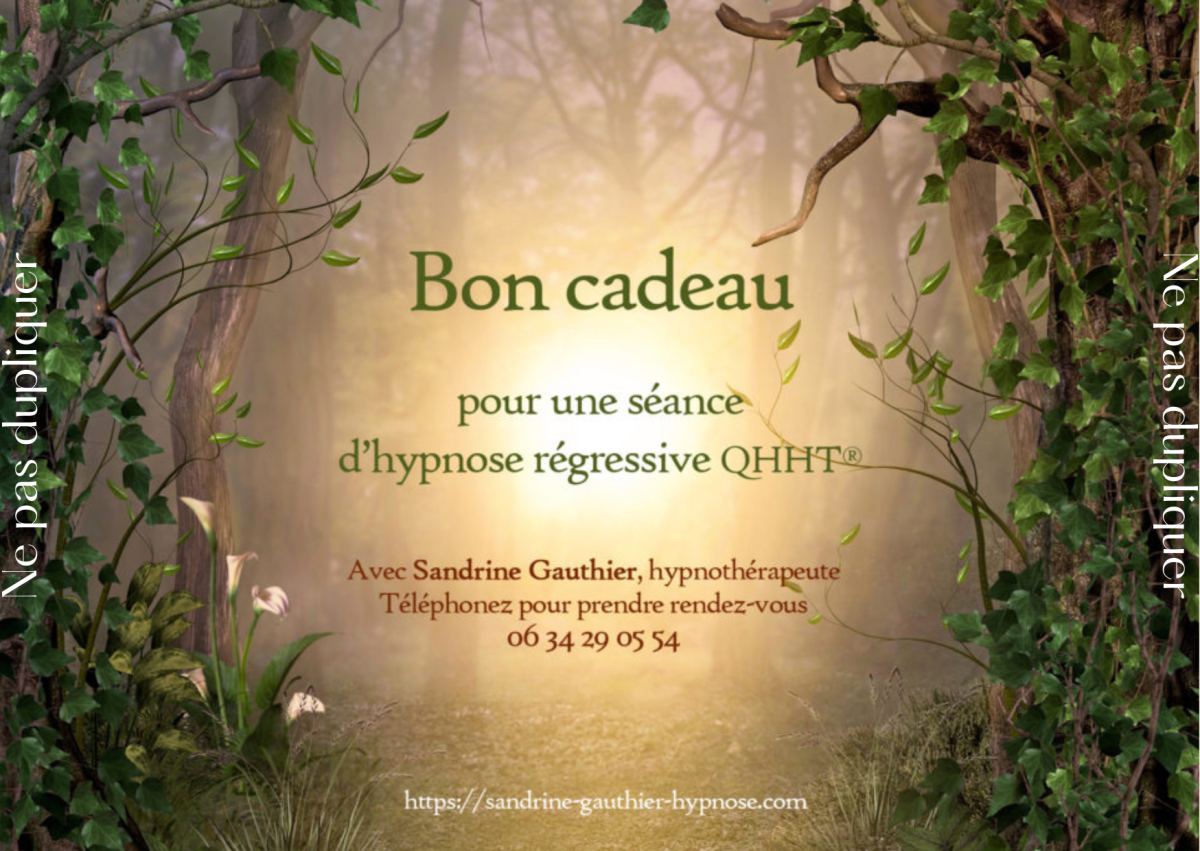 Bon cadeau hypnose régressive quantique qhht