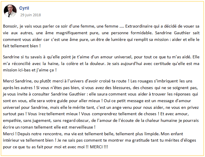 Capture d'écran du témoignage Facebook original de Cyril, 29 juin 2018